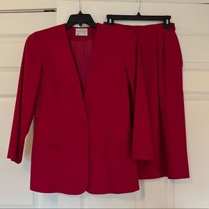 VTG Pendleton Hot Pink Blazer and Skirt Set
